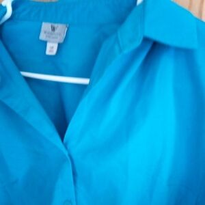 Vibrant Blue Women's Button Down Shirt